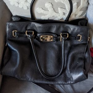 Michael Kors black leather purse large